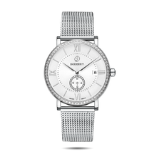 Mens Quartz(Swiss Movement) Watch | Silver/White Dial-Boderry Elegant II Boderry Watches