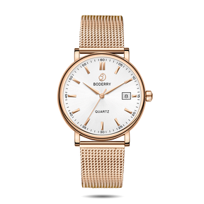 Mens Quartz(Swiss Movement) Watch | 40mm Case with Gold Mesh-Boderry Classic Boderry Watches