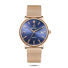 Mens Quartz(Swiss Movement) Watch | 40mm Case with Gold Mesh-Boderry Classic Boderry Watches