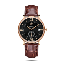 Mens Quartz(Swiss Movement) Watch | Rose Gold/Black Dial-Boderry Elegant II Boderry Watches