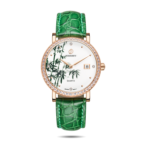 Womens Watch | Bamboo/Gold Case Watch - Boderry Flower Watches