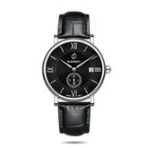 Mens Quartz(Swiss Movement) Watch | Silver/Black Dial-Boderry Elegant Boderry Watches