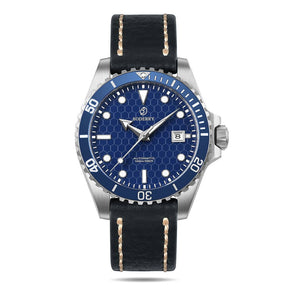 SEATURTLE.OCEAN(TITANIUM) - Automatic Titanium Diver Watch | Navy Blue