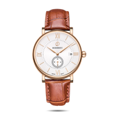 Mens Quartz(Swiss Movement) Watch | Rose Gold/White Dial-Boderry Elegant Boderry Watches