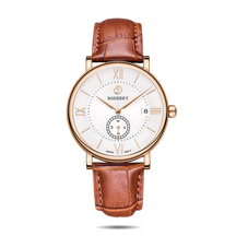 Mens Quartz(Swiss Movement) Watch | Rose Gold/White Dial-Boderry Elegant Boderry Watches