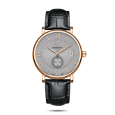 Mens Quartz(Swiss Movement) Watch | Rose Gold/Grey Dial-Boderry Elegant Boderry Watches
