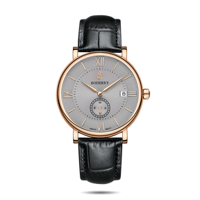 Mens Quartz(Swiss Movement) Watch | Rose Gold/Grey Dial-Boderry Elegant Boderry Watches