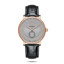 Mens Quartz(Swiss Movement) Watch | Rose Gold Case/Grey Dial-Boderry Elegant II Boderry Watches