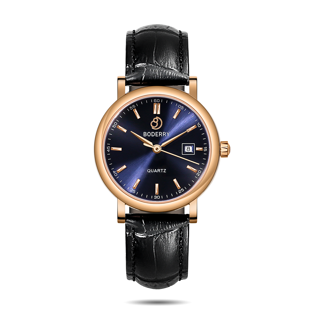 Women Watch | 36mm - Rose Gold/Blue Dial-Boderry Classic Boderry Watches