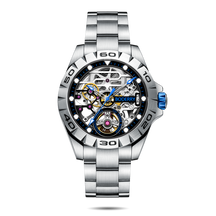 Mens Skeleton Automatic Watch | Stainless Steel Straps-Boderry Urban Boderry Watches