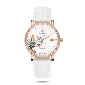 Women Watch | Chrysanth Rose Gold Case  Watch-Boderry Flower Boderry Watches