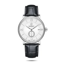 Mens Quartz(Swiss Movement) Watch | Silver/White Dial - Boderry Watches