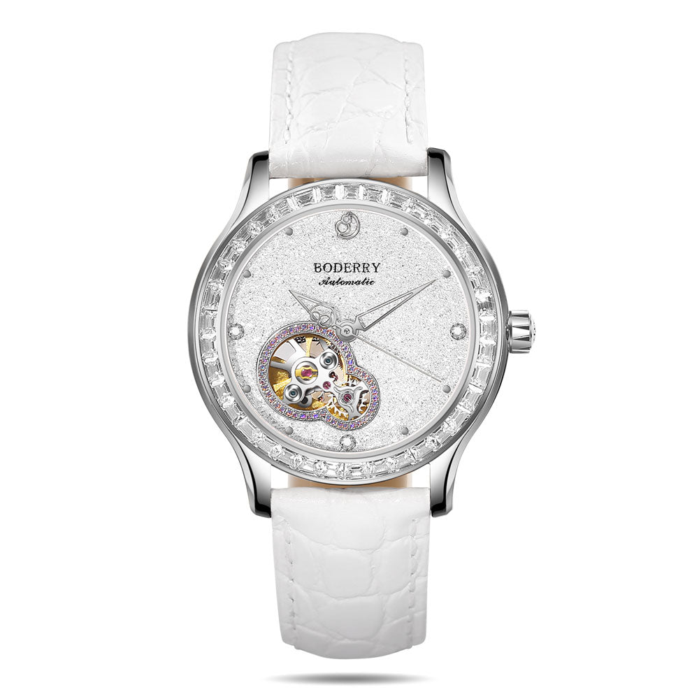 DRAGONFLY - Luxury Women Automatic Watch | Crystal Silver Case