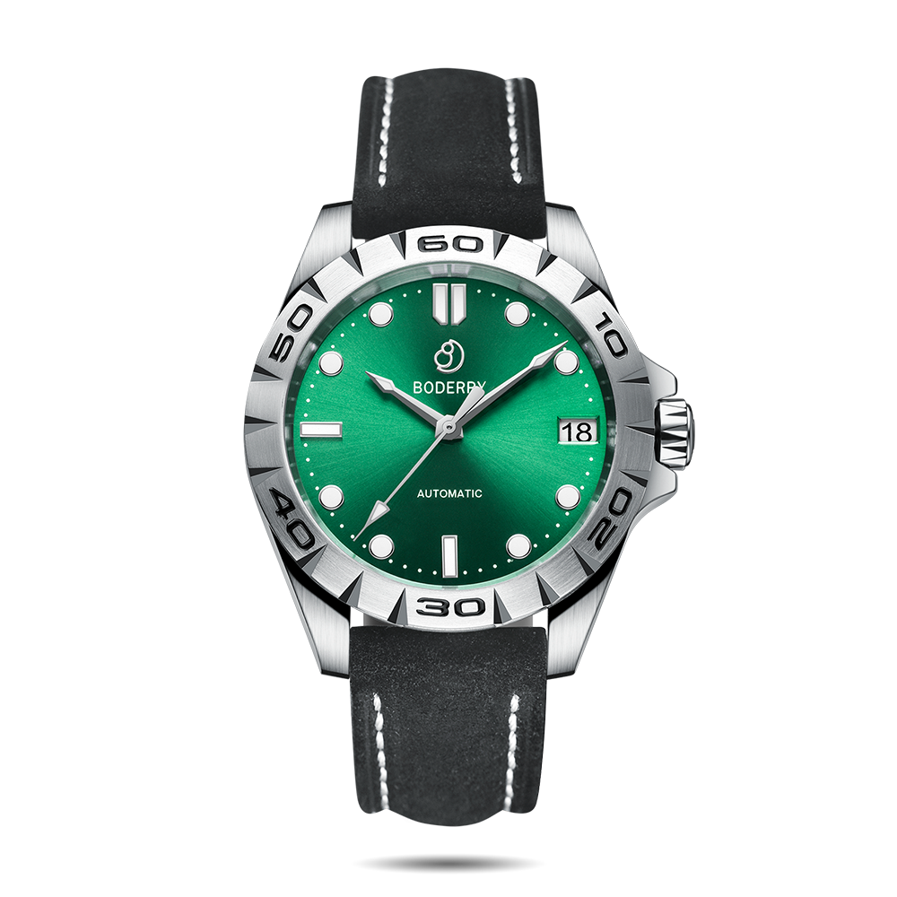 Mens Automatic Watch | Sapphire Crystal Mirror -Boderry Urban Date Boderry Watches
