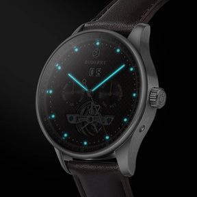 THE CHECKMATE - Complication Automatic Watch with Date,Day,Month Display -Pelelith & Leather Straps