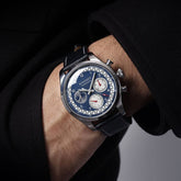 ASYMMETRY - Mechanical Chronograph with Domed Sapphire Crystal | Navy Blue