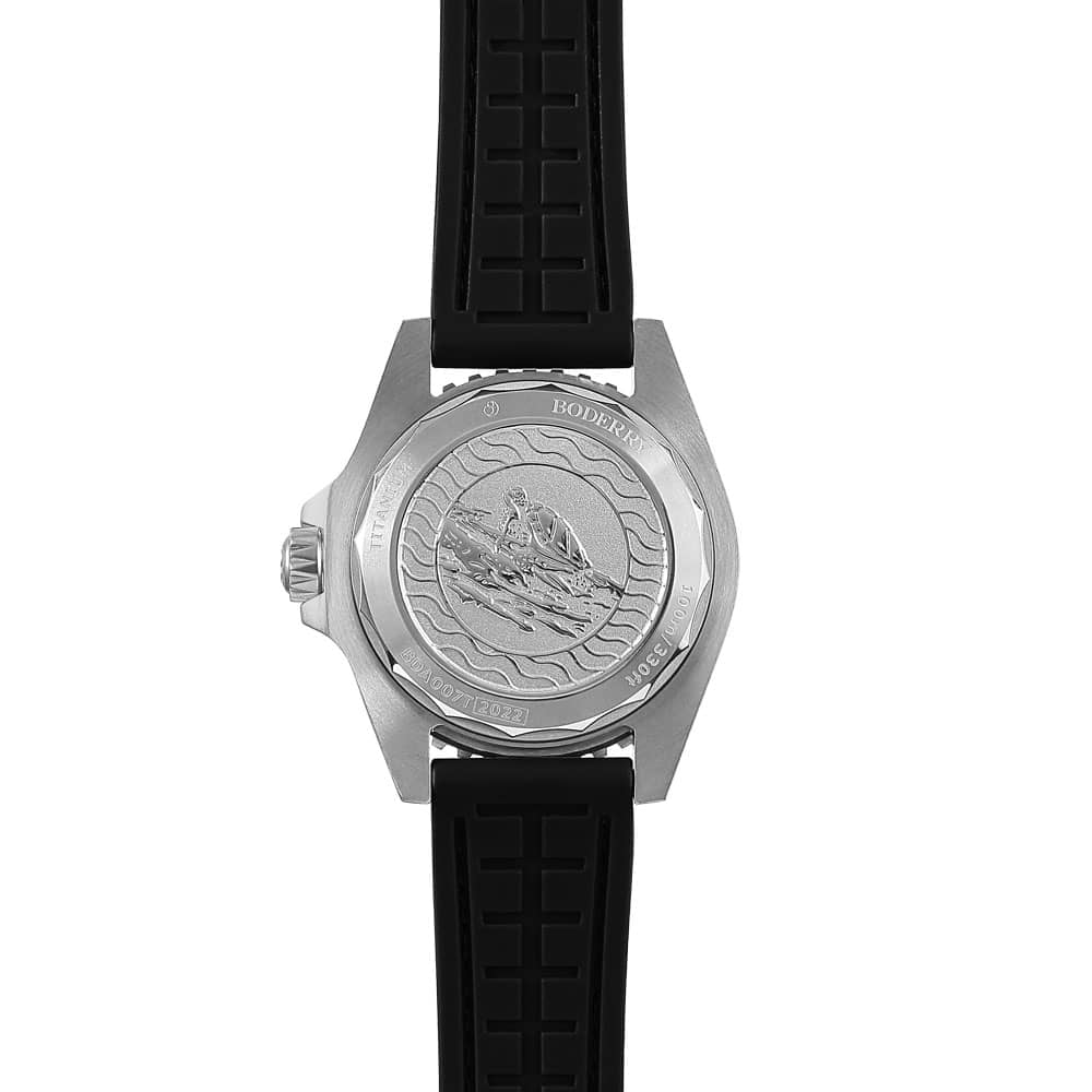 SEATURTLE.OCEAN(TITANIUM) - Automatic Titanium Diver Watch | Black