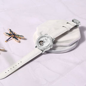 Women Watch | Crystal Silver Case-Boderry Dragonfly Boderry Watches