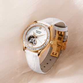 DRAGONFLY - Luxury Women Automatic Watch | Crystal Gold Case
