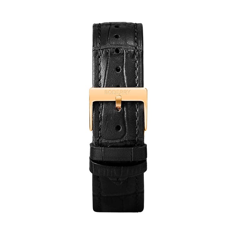 Watch Strap | Leather Black 20mm Boderry Watches