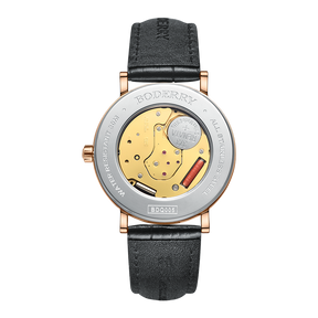 Mens Quartz(Swiss Movement) Watch | Rose Gold Case/Grey Dial-Boderry Elegant II Boderry Watches