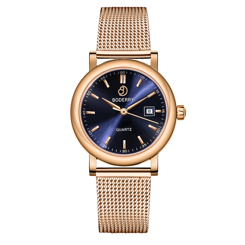 Women Watch | Rose Gold/Blue Dial 32mm-Boderry Classic Boderry Watches