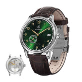 ELITE - Micro-rotor Automatic Watch | Silver Case & Green Dial