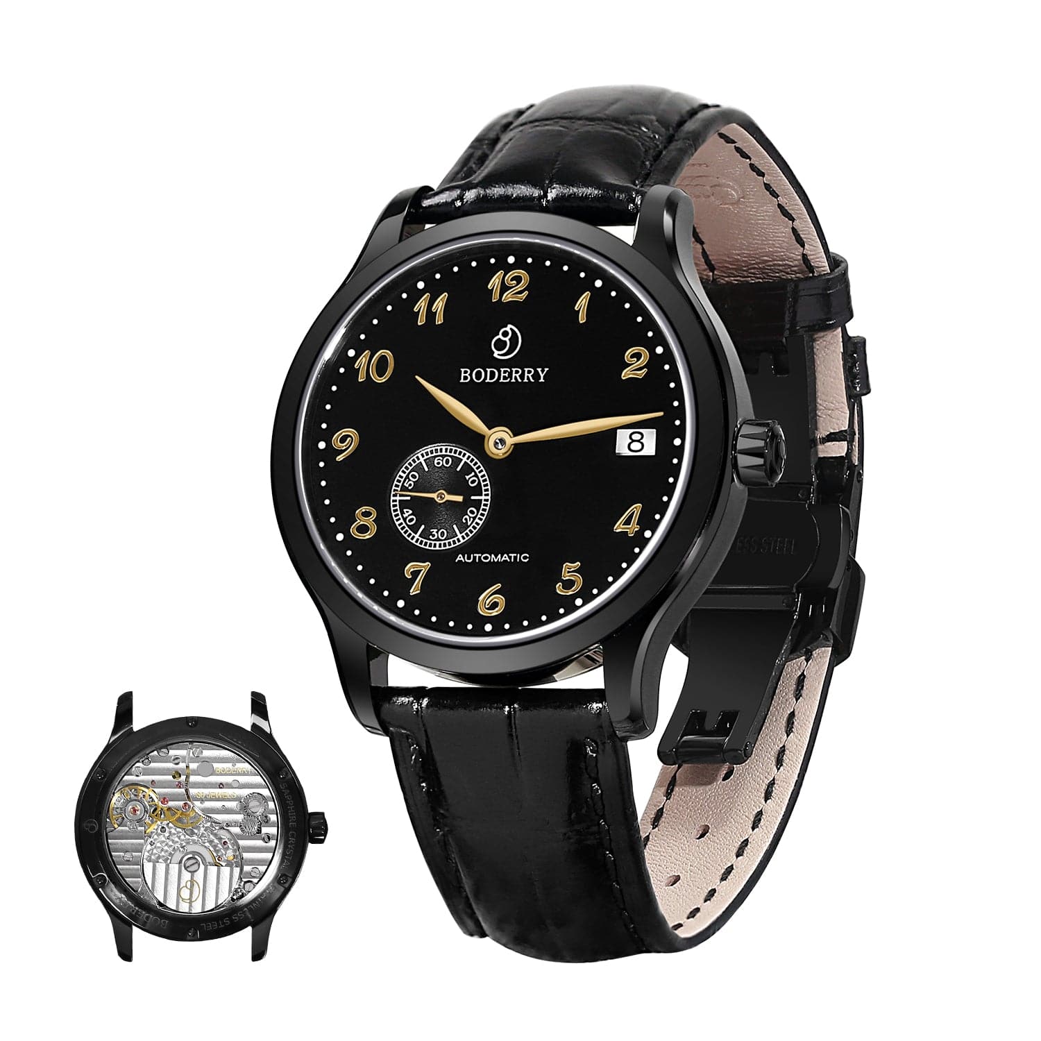 ELITE - Micro-rotor Automatic Watch | Black