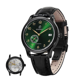 ELITE - Micro-rotor Automatic Watch | Black Case & Green Dial