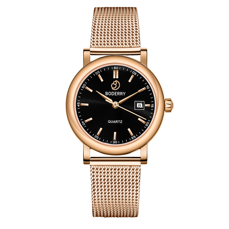 Women Watch | Rose Gold/Black Dial 32mm-Boderry Classic Boderry Watches