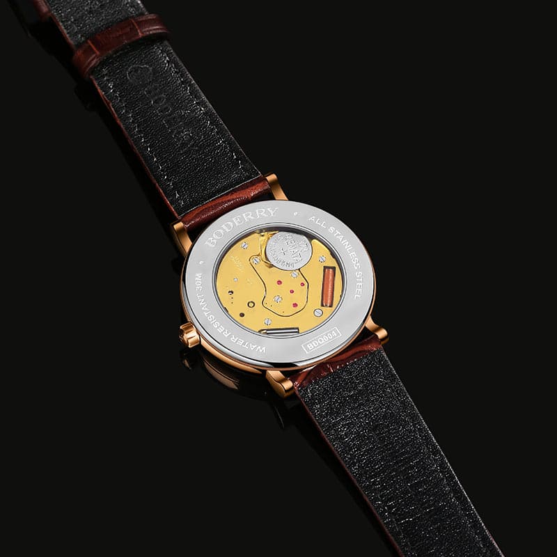 Mens Quartz(Swiss Movement) Watch | Rose Gold/Blue Dial-Boderry Elegant II Boderry Watches