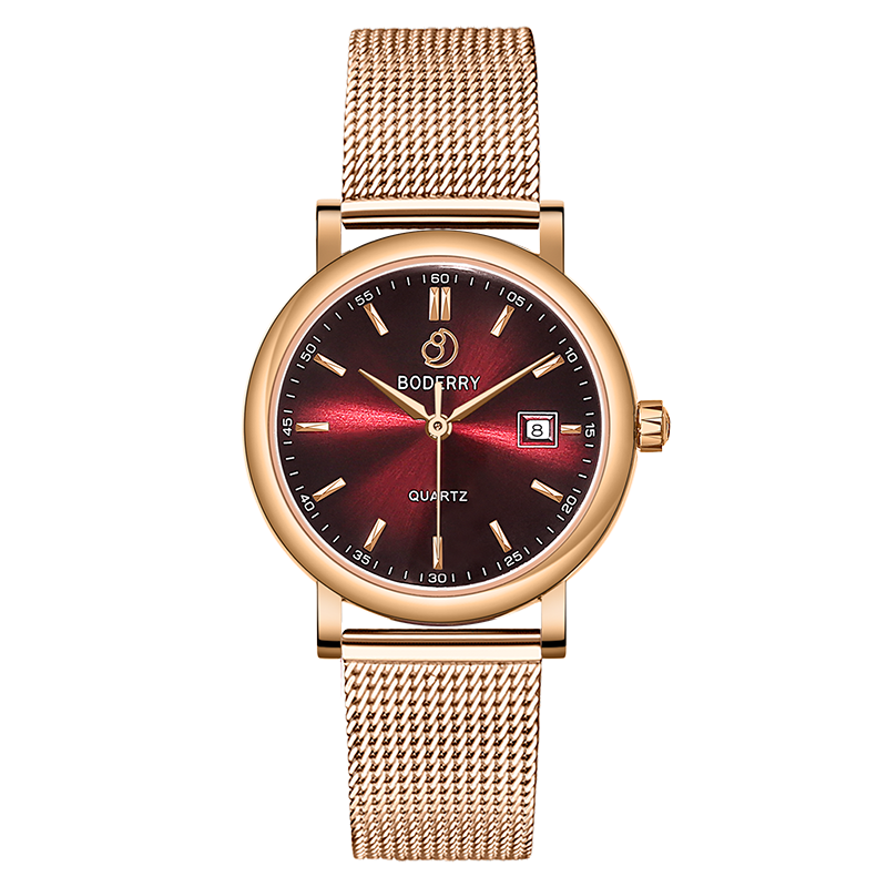 Women Watch | 36mm - Rose Gold/Claret-Boderry Classic Boderry Watches