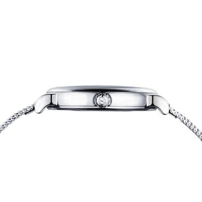 Women Watch | Bamboo Silver Mesh Watch-Boderry Flower Boderry Watches