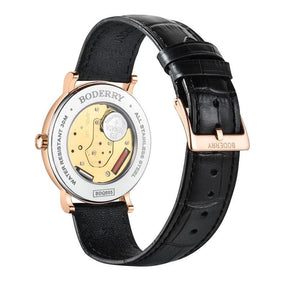 Mens Quartz(Swiss Movement) Watch | Rose Gold/Black Dial-Boderry Elegant II Boderry Watches