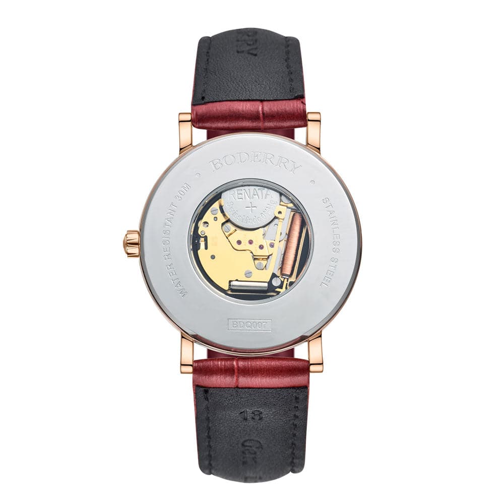 Women Watch | Plum Blossom Rose Gold Case Watch-Boderry Flower Boderry Watches