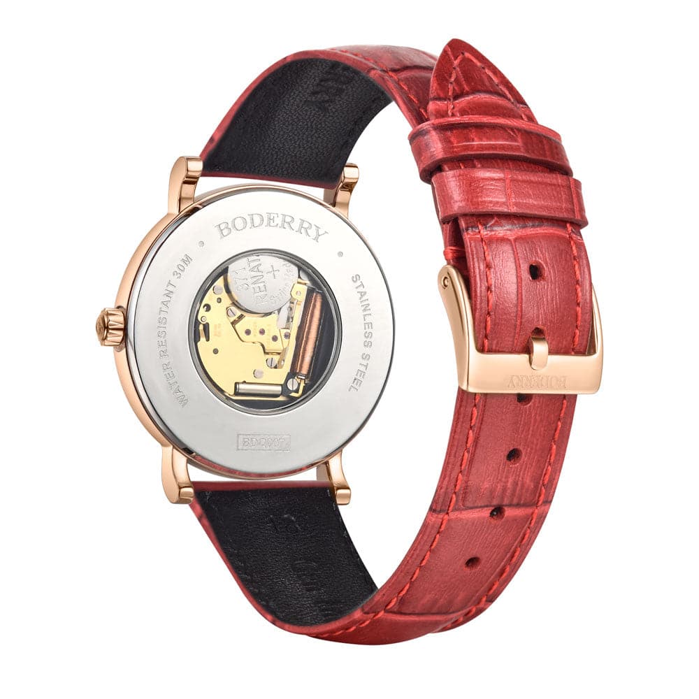 Women Watch | Plum Blossom Rose Gold Case Watch-Boderry Flower Boderry Watches