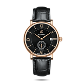 ELEGANT - Swiss Quartz Movement Watch | Rose Gold & Black Dial