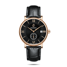ELEGANT - Swiss Quartz Movement Watch | Rose Gold & Black Dial